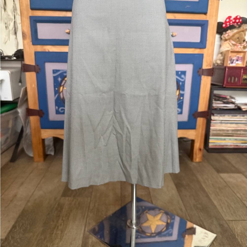 Calvin Klein Black and White A-Line Skirt